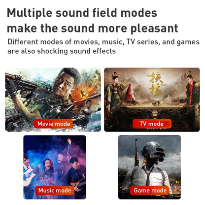 D90 Home Theater Audio Echo Wall Soundbar Subwoofer Bluetooth Audio(Yellow) - Desktop Speaker by buy2fix | Online Shopping UK | buy2fix