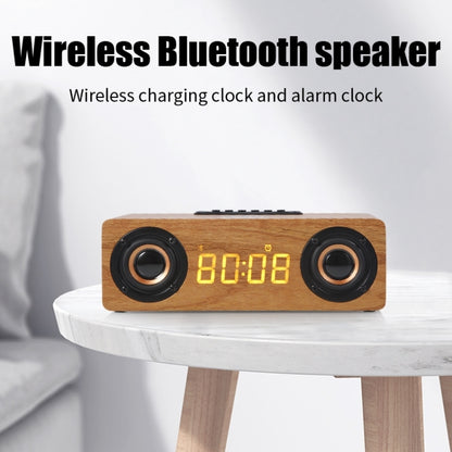 K1 Multifunctional Desktop Wooden Bluetooth Speaker Wireless Loudspeaker(Dark Brown) by buy2fix