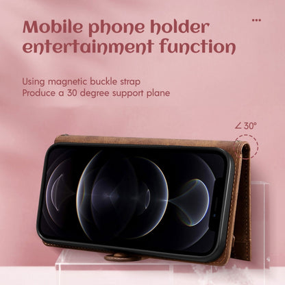 For iPhone 14 Pro Retro Frosted RFID Flip Leather Phone Case(Brown) - iPhone 14 Pro Cases by buy2fix | Online Shopping UK | buy2fix