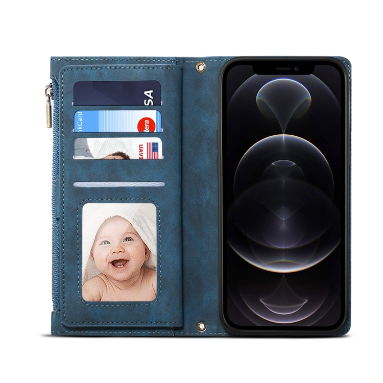 For iPhone 14 Pro Retro Frosted RFID Flip Leather Phone Case(Dark Green) - iPhone 14 Pro Cases by buy2fix | Online Shopping UK | buy2fix