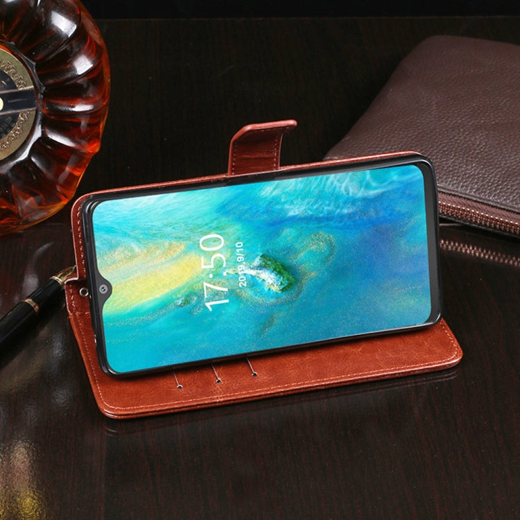 For Cubot P30 idewei Crazy Horse Texture Horizontal Flip Leather Case with Holder & Card Slots & Wallet(Rose Red) - More Brand by idewei | Online Shopping UK | buy2fix