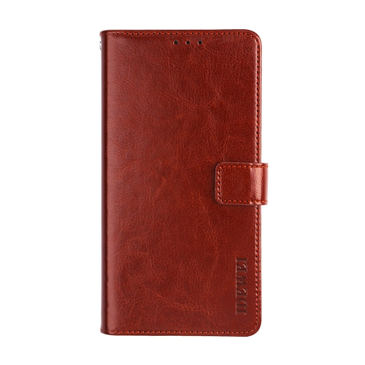For Doogee X90 idewei Crazy Horse Texture Horizontal Flip Leather Case with Holder & Card Slots & Wallet(Brown) - More Brand by idewei | Online Shopping UK | buy2fix
