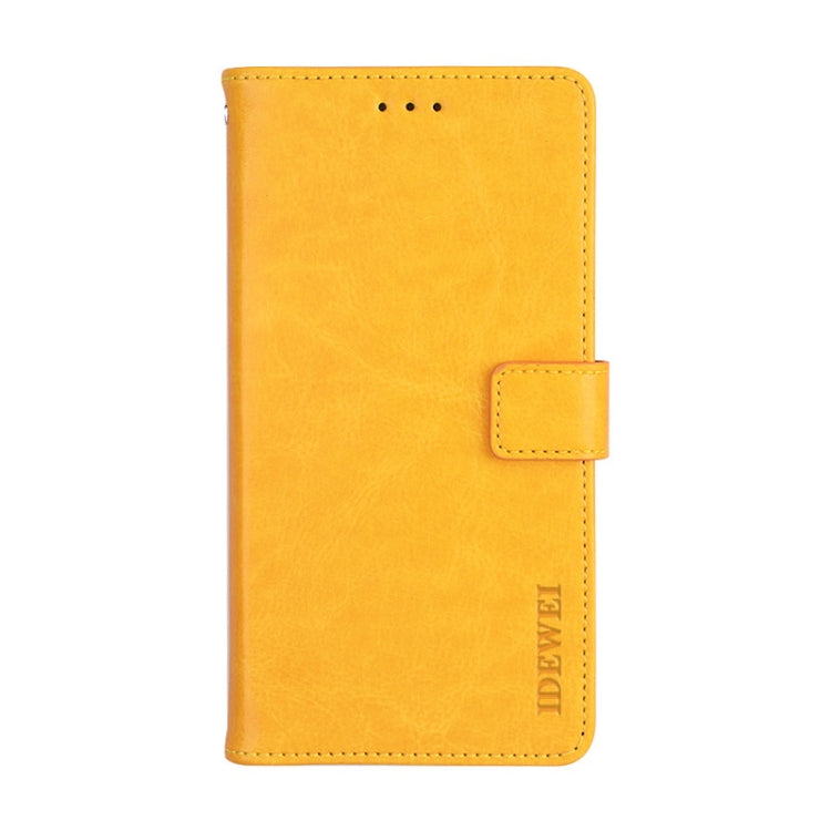 For Doogee X90 idewei Crazy Horse Texture Horizontal Flip Leather Case with Holder & Card Slots & Wallet(Yellow) - More Brand by idewei | Online Shopping UK | buy2fix