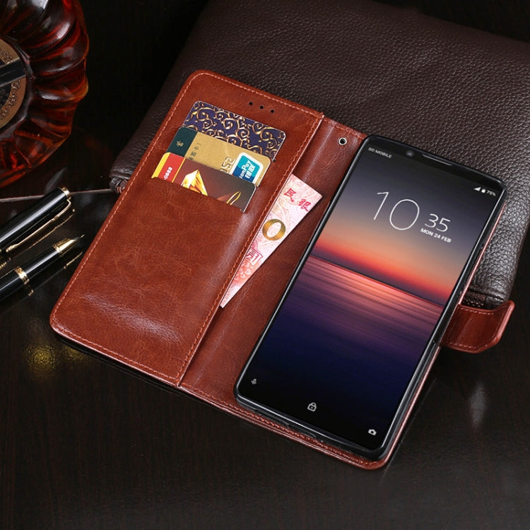 For Sony Xperia 1 II idewei Crazy Horse Texture Horizontal Flip Leather Case with Holder & Card Slots & Wallet(Black) - Sony Cases by idewei | Online Shopping UK | buy2fix