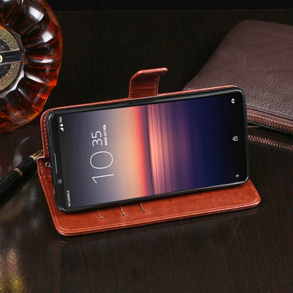 For Sony Xperia 1 II idewei Crazy Horse Texture Horizontal Flip Leather Case with Holder & Card Slots & Wallet(Black) - Sony Cases by idewei | Online Shopping UK | buy2fix