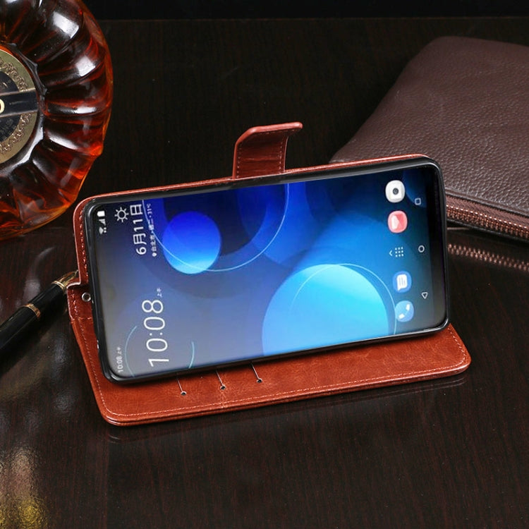 For HTC Desire 19+ idewei Crazy Horse Texture Horizontal Flip Leather Case with Holder & Card Slots & Wallet(White) - More Brand by idewei | Online Shopping UK | buy2fix