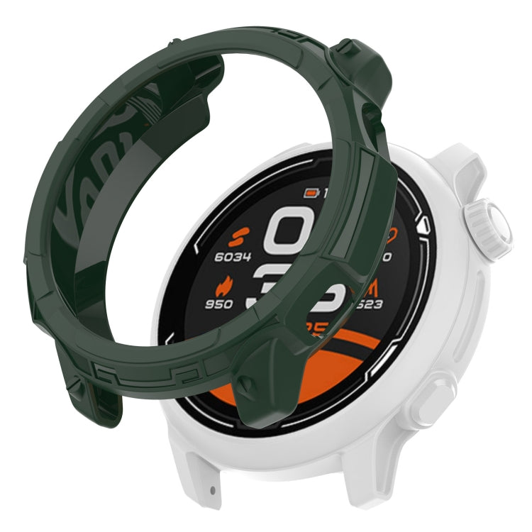For COROS Pace 2 Armor Hollow TPU Watch Case(Olive Green) by buy2fix
