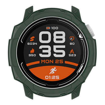 For COROS Pace 2 Armor Hollow TPU Watch Case(Olive Green) by buy2fix