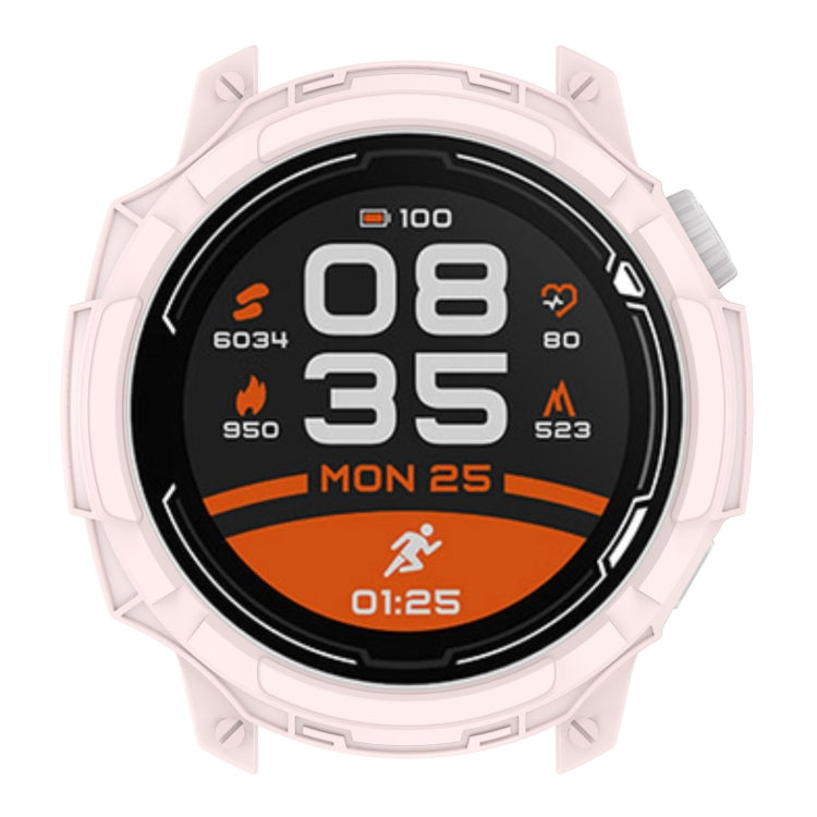 For COROS Pace 2 Armor Hollow TPU Watch Case(Light Pink) by buy2fix