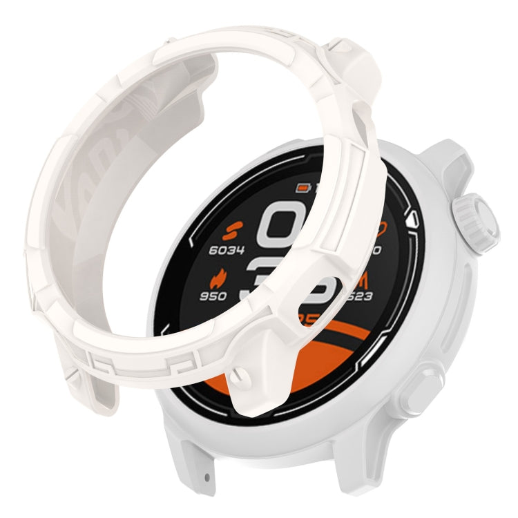 For COROS Pace 2 Armor Hollow TPU Watch Case(Ivory White) by buy2fix