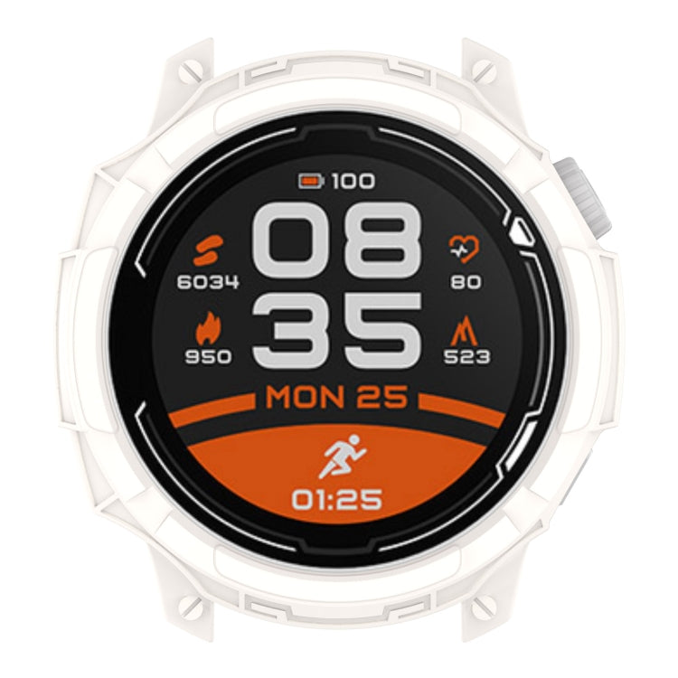 For COROS Pace 2 Armor Hollow TPU Watch Case(Ivory White) by buy2fix