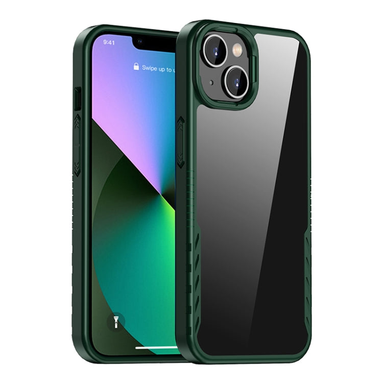 For iPhone 14 iPAKY Shockproof PC + TPU Protective Phone Case (Green) - iPhone 14 Cases by iPAKY | Online Shopping UK | buy2fix