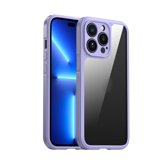 For iPhone 13 Pro iPAKY Shockproof PC + TPU Protective Phone Case (Purple)