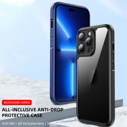 For iPhone 13 iPAKY Shockproof PC + TPU Protective Phone Case(Blue) - iPhone 13 Cases by iPAKY | Online Shopping UK | buy2fix