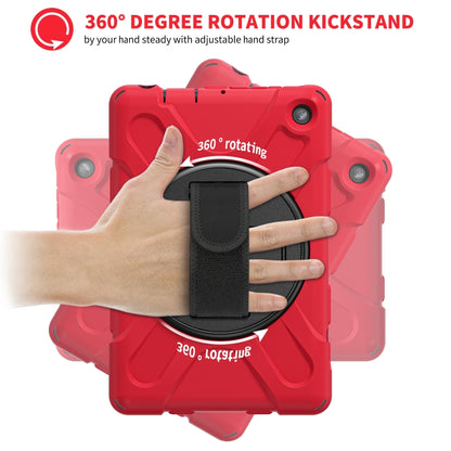 For Amazon Kindle Fire 7 2022 Hard PC Soft Silicone Full Body Tablet Case(Red) - Amazon by buy2fix | Online Shopping UK | buy2fix