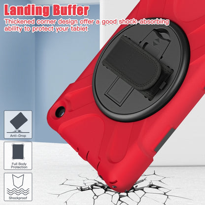 For Amazon Kindle Fire 7 2022 Hard PC Soft Silicone Full Body Tablet Case(Red) - Amazon by buy2fix | Online Shopping UK | buy2fix