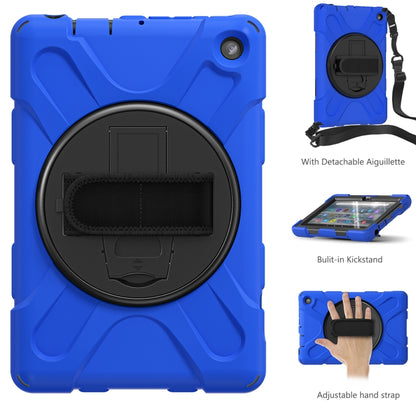 For Amazon Kindle Fire 7 2022 Hard PC Soft Silicone Full Body Tablet Case(Blue) - Amazon by buy2fix | Online Shopping UK | buy2fix