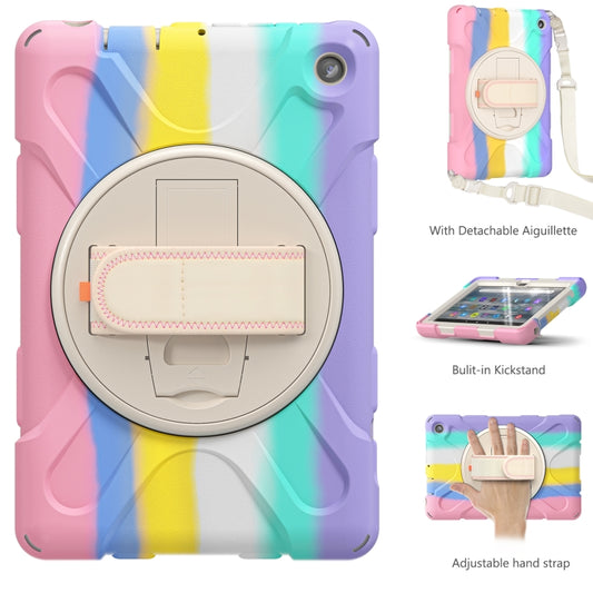 For Amazon Kindle Fire 7 2022 Hard PC Soft Silicone Full Body Tablet Case(Colorful Pink) - Amazon by buy2fix | Online Shopping UK | buy2fix