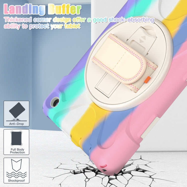 For Amazon Kindle Fire 7 2022 Hard PC Soft Silicone Full Body Tablet Case(Colorful Pink) - Amazon by buy2fix | Online Shopping UK | buy2fix