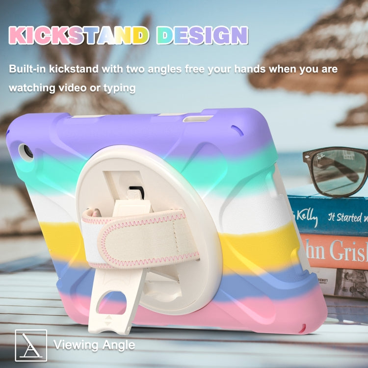 For Amazon Kindle Fire 7 2022 Hard PC Soft Silicone Full Body Tablet Case(Colorful Pink) - Amazon by buy2fix | Online Shopping UK | buy2fix