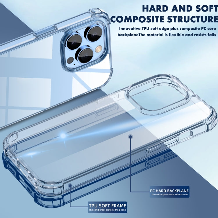 For iPhone 14 Pro Max iPAKY Shockproof PC + TPU Protective Phone Case (Transparent) - iPhone 14 Pro Max Cases by iPAKY | Online Shopping UK | buy2fix