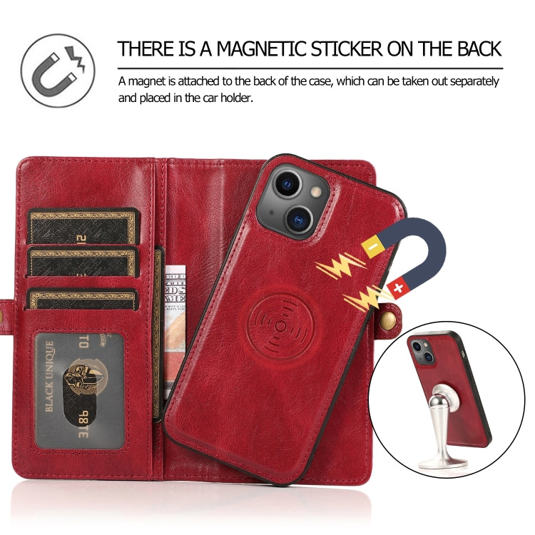 For iPhone 14 Pro Max Strong Magnetic Detachable Leather Case (Red) - iPhone 14 Pro Max Cases by buy2fix | Online Shopping UK | buy2fix