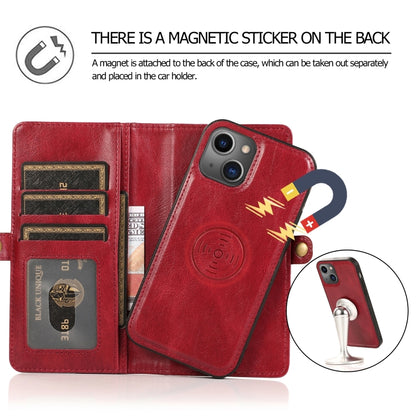 For iPhone 14 Pro Strong Magnetic Detachable Leather Case(Red) - iPhone 14 Pro Cases by buy2fix | Online Shopping UK | buy2fix