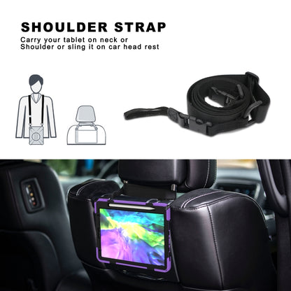360 Degree Rotation Silicone Protective Cover with Holder & Hand Strap & Long Strap & Pencil Slot For iPad Air 2025 / 10.9 / Pro 11 2021 / 2020 / 2018(Purple) - iPad Pro 11 (2020) Cases by buy2fix | Online Shopping UK | buy2fix