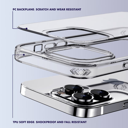 For iPhone 12 / 12 Pro iPAKY Shockproof PC + TPU Protective Phone Case(Transparent Black) - iPhone 12 / 12 Pro Cases by iPAKY | Online Shopping UK | buy2fix