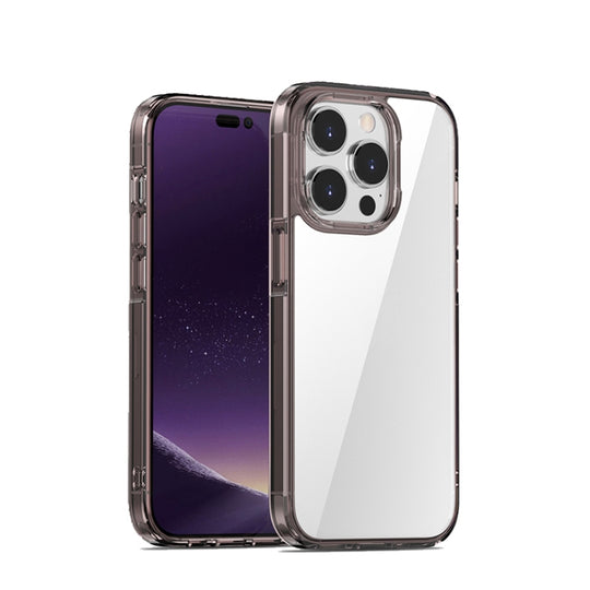 For iPhone 13 Pro Max iPAKY Aurora Series Shockproof PC + TPU Protective Phone Case (Transparent Black)
