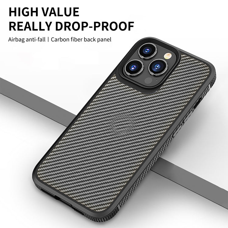 For iPhone 14 Plus iPAKY Carbon Fiber Texture Shockproof PC + TPU Protective Phone Case (Black) - iPhone 14 Plus Cases by iPAKY | Online Shopping UK | buy2fix