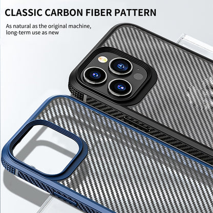 For iPhone 14 Plus iPAKY Carbon Fiber Texture Shockproof PC + TPU Protective Phone Case (Black) - iPhone 14 Plus Cases by iPAKY | Online Shopping UK | buy2fix