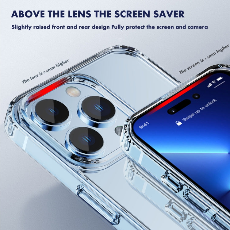 For iPhone 14 Pro iPAKY Shockproof PC + TPU Protective Phone Case(Transparent) - iPhone 14 Pro Cases by iPAKY | Online Shopping UK | buy2fix