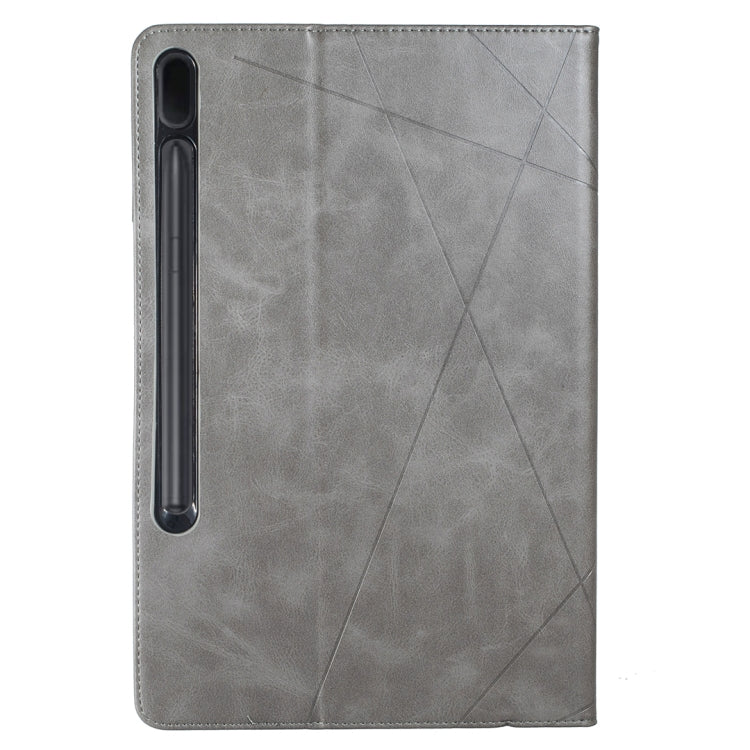 For Samsung Galaxy Tab S8 / Tab S7+ / Tab S7 FE Prismatic Leather Tablet Case(Grey) by buy2fix