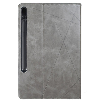 For Samsung Galaxy Tab S8 / Tab S7+ / Tab S7 FE Prismatic Leather Tablet Case(Grey) by buy2fix