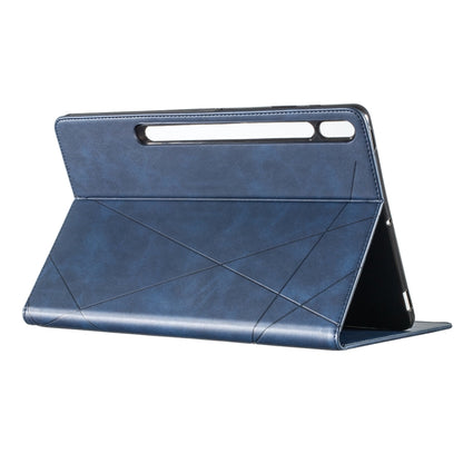 For Samsung Galaxy Tab S8 / Tab S7+ / Tab S7 FE Prismatic Leather Tablet Case(Blue) by buy2fix