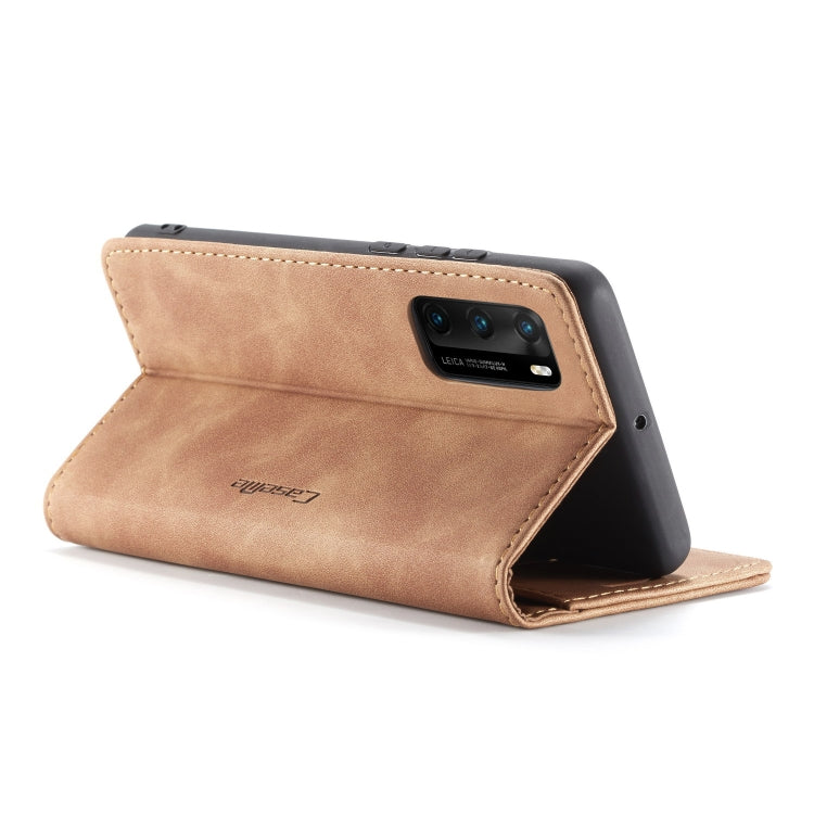 For Huawei P40 CaseMe-013 Multifunctional Horizontal Flip Leather Case with Card Slot & Holder & Wallet(Brown) - Huawei Cases by CaseMe | Online Shopping UK | buy2fix