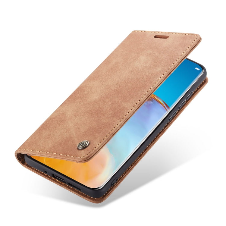 For Huawei P40 CaseMe-013 Multifunctional Horizontal Flip Leather Case with Card Slot & Holder & Wallet(Brown) - Huawei Cases by CaseMe | Online Shopping UK | buy2fix