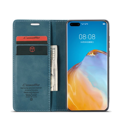 For Huawei P40 Pro CaseMe-013 Multifunctional Horizontal Flip Leather Case with Card Slot & Holder & Wallet(Blue) - Huawei Cases by CaseMe | Online Shopping UK | buy2fix