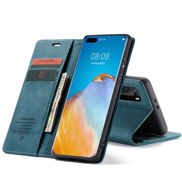 For Huawei P40 Pro CaseMe-013 Multifunctional Horizontal Flip Leather Case with Card Slot & Holder & Wallet(Blue) - Huawei Cases by CaseMe | Online Shopping UK | buy2fix