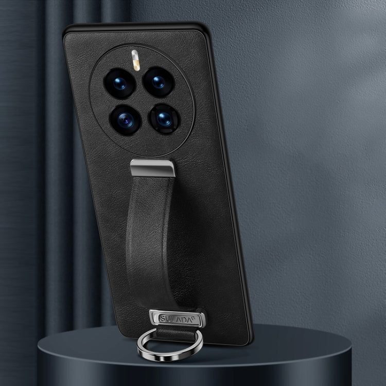 For Huawei Mate 50 SULADA Cool Series PC + Leather Texture Skin Feel Shockproof Phone Case(Black) - Huawei Cases by SULADA | Online Shopping UK | buy2fix