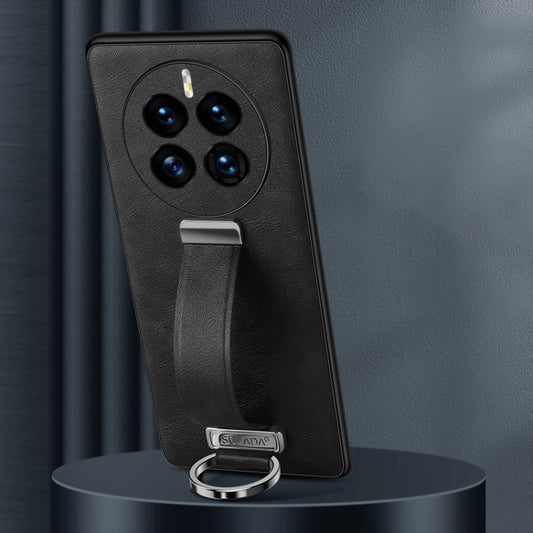 For Huawei Mate 50 SULADA Cool Series PC + Leather Texture Skin Feel Shockproof Phone Case(Black) - Huawei Cases by SULADA | Online Shopping UK | buy2fix