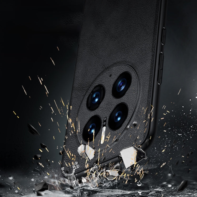 For Huawei Mate 50 SULADA Shockproof TPU + Handmade Leather Protective Phone Case(Black) - Huawei Cases by SULADA | Online Shopping UK | buy2fix