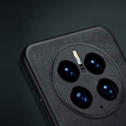 For Huawei Mate 50 SULADA Shockproof TPU + Handmade Leather Protective Phone Case(Black) - Huawei Cases by SULADA | Online Shopping UK | buy2fix