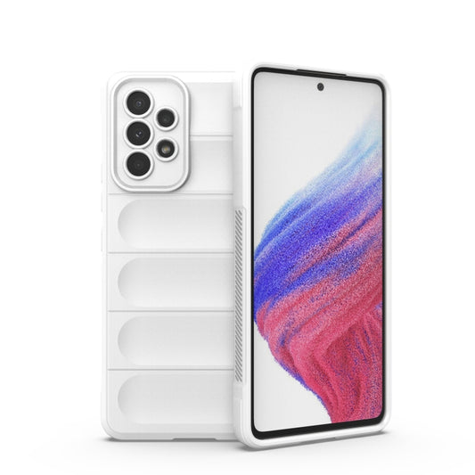 For Samsung Galaxy A53 Magic Shield TPU + Flannel Phone Case(White) by buy2fix