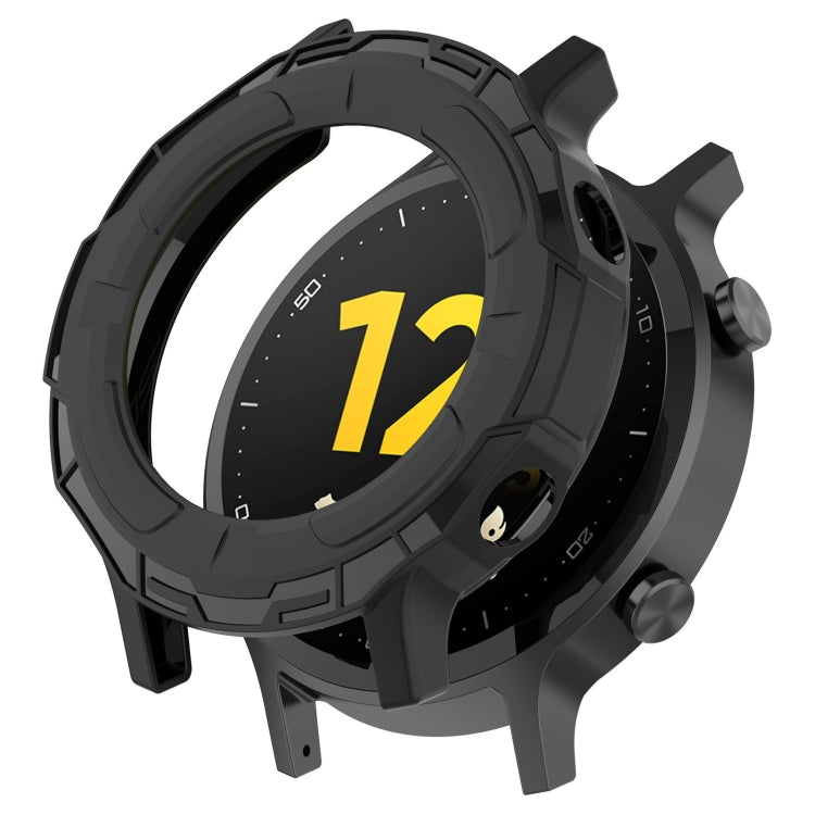 For Realme watch S RMA207 Armor Hollow TPU Watch Case(Black) by buy2fix