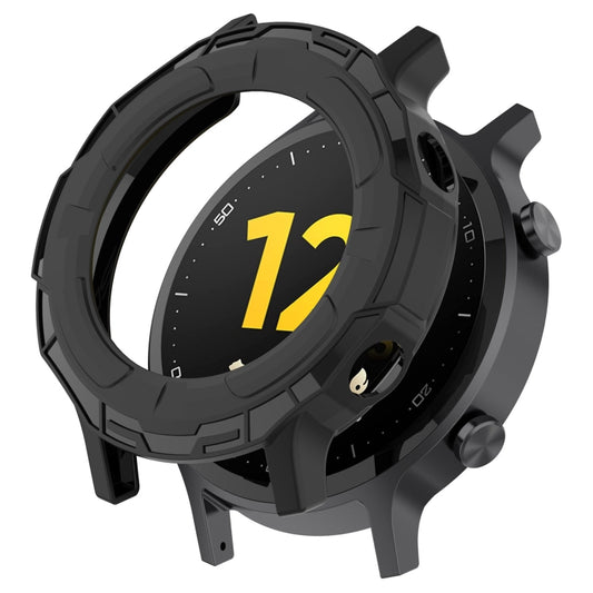 For Realme watch S RMA207 Armor Hollow TPU Watch Case(Black) by buy2fix