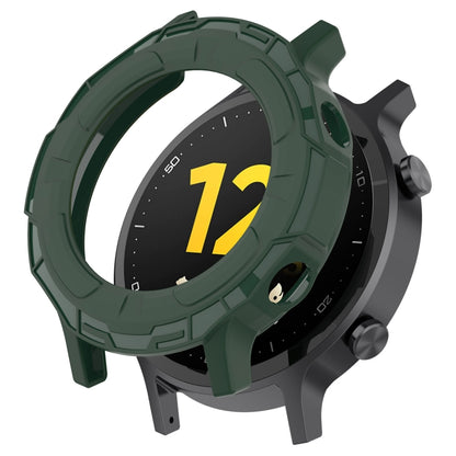 For Realme watch S RMA207 Armor Hollow TPU Watch Case(Olive Green) by buy2fix