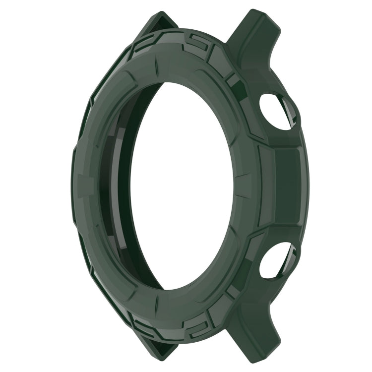 For Realme watch S RMA207 Armor Hollow TPU Watch Case(Olive Green) by buy2fix