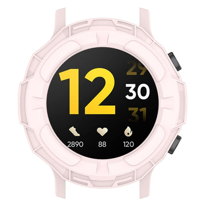 For Realme watch S RMA207 Armor Hollow TPU Watch Case(Light Pink) by buy2fix
